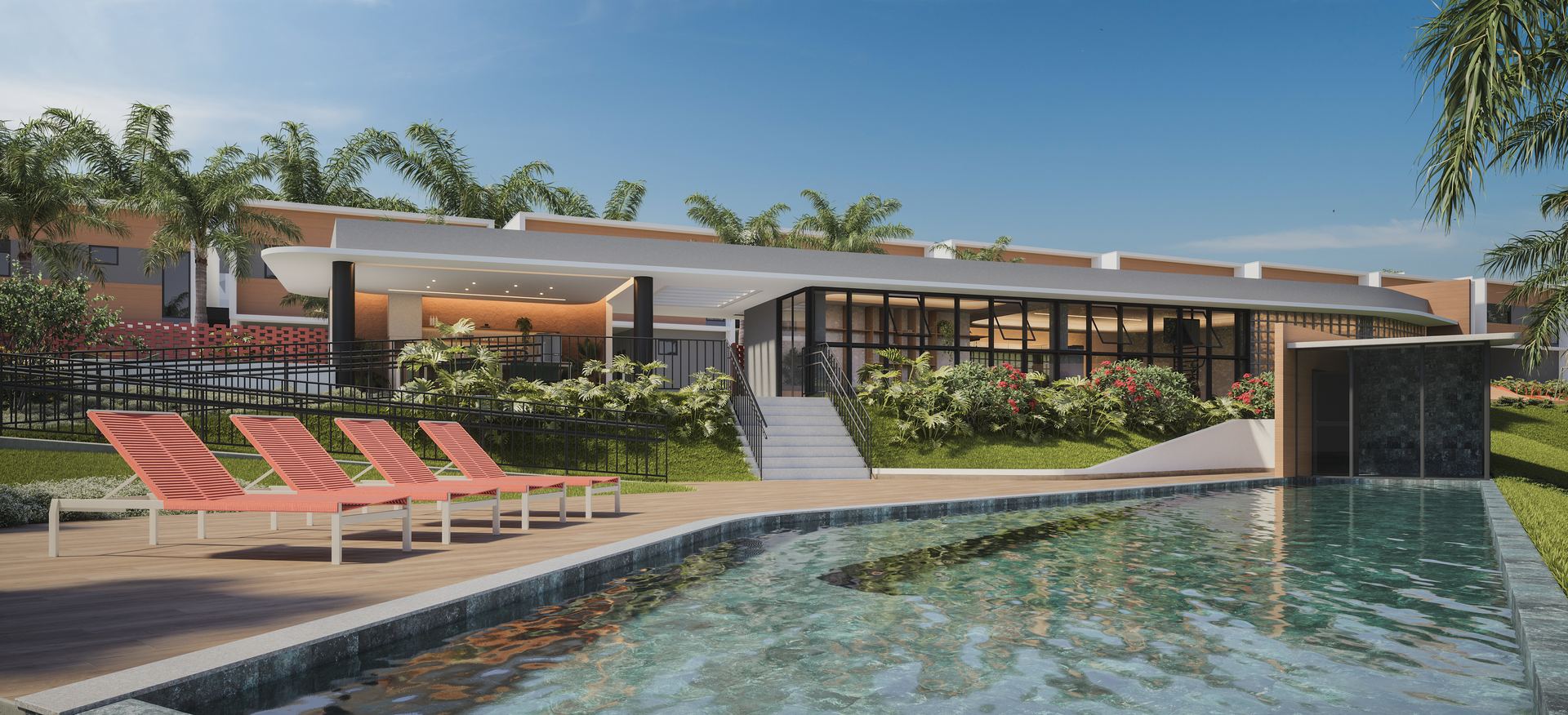 Piscina com deck molhado do Surya By Palme (imagem ilustrativa)